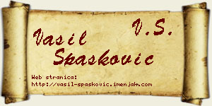 Vasil Spasković vizit kartica